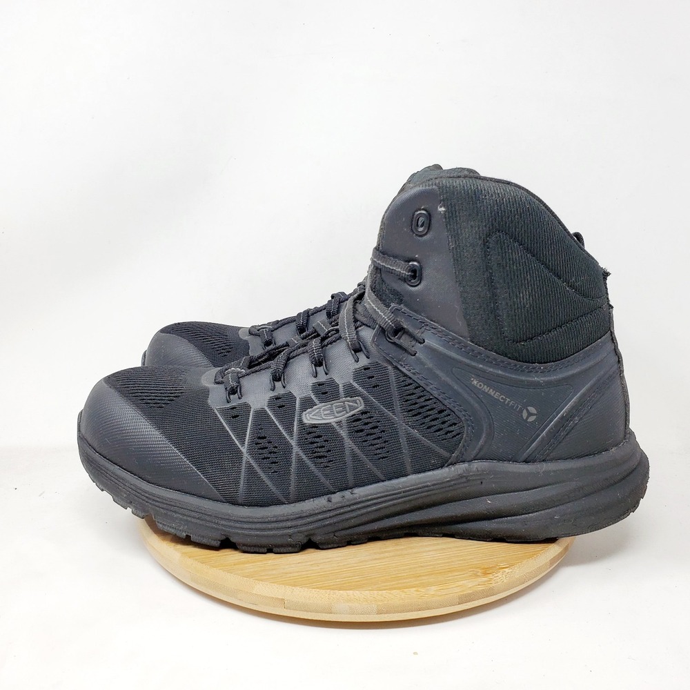 KEEN Vista Energy Mid Boots Mens 10 EE WIDE Black Carbon Safety Toe Work Shoe EH - Picture 7 of 14